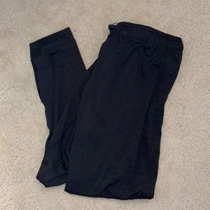 Lululemon black joggers with mesh detail